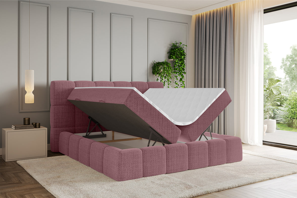 Łóżko boxspring AURI plecionka