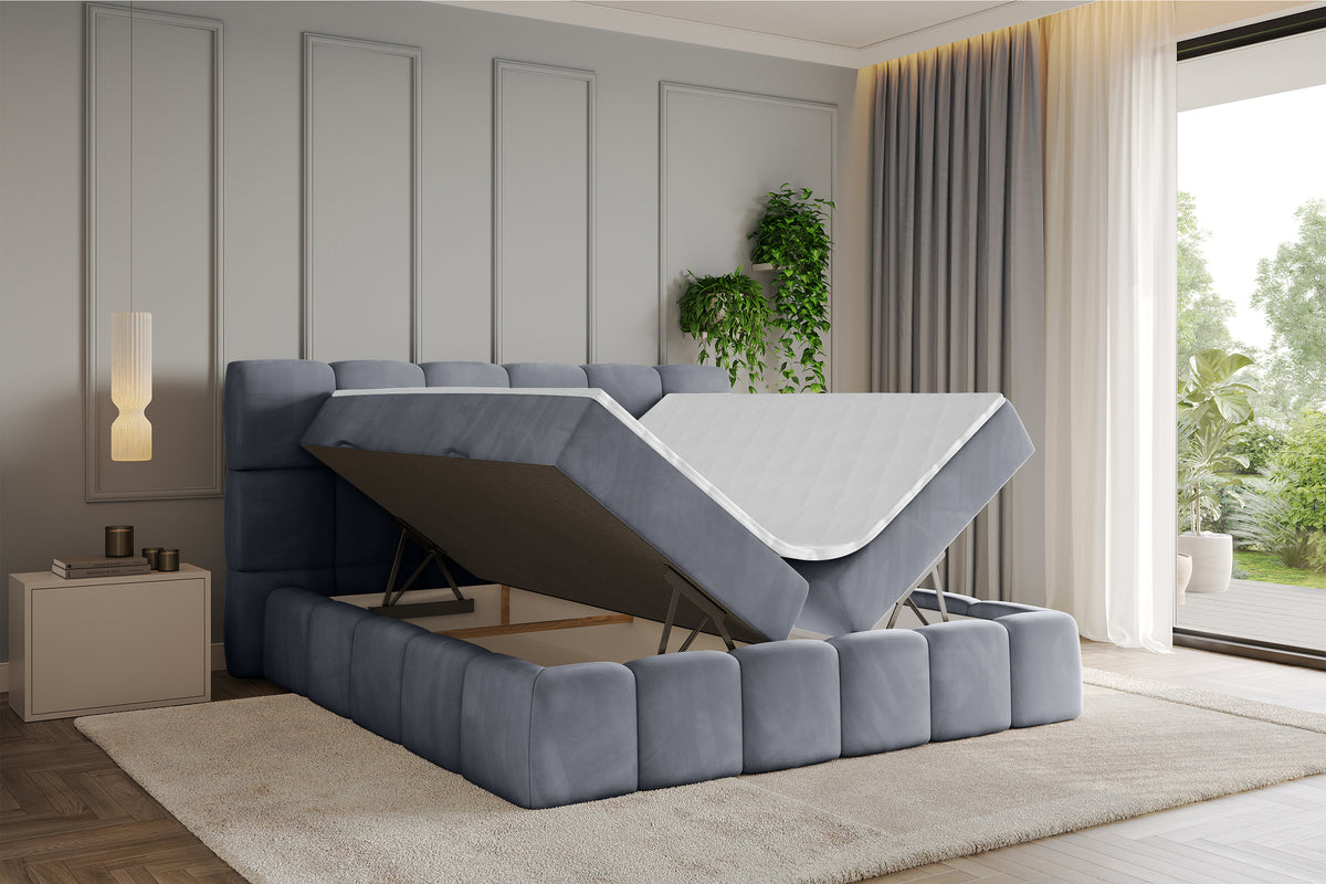 Łóżko boxspring AURI welur
