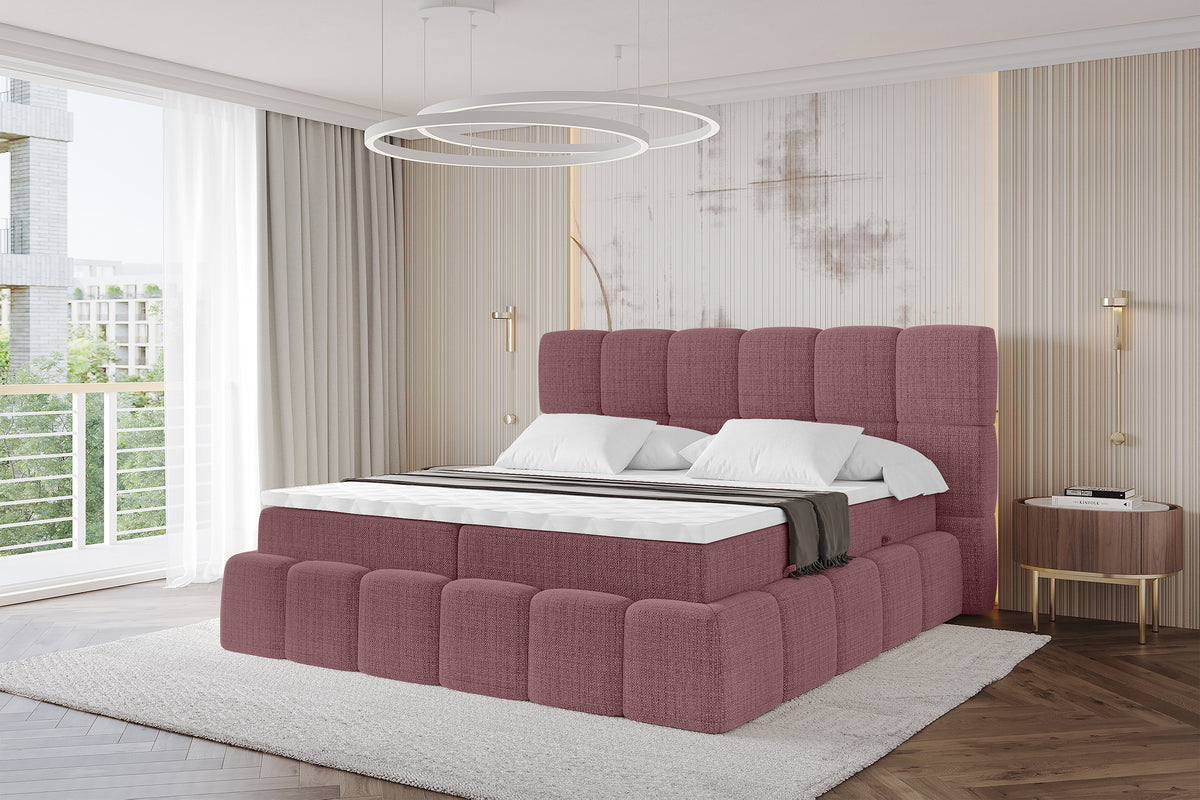 Łóżko boxspring AURI plecionka