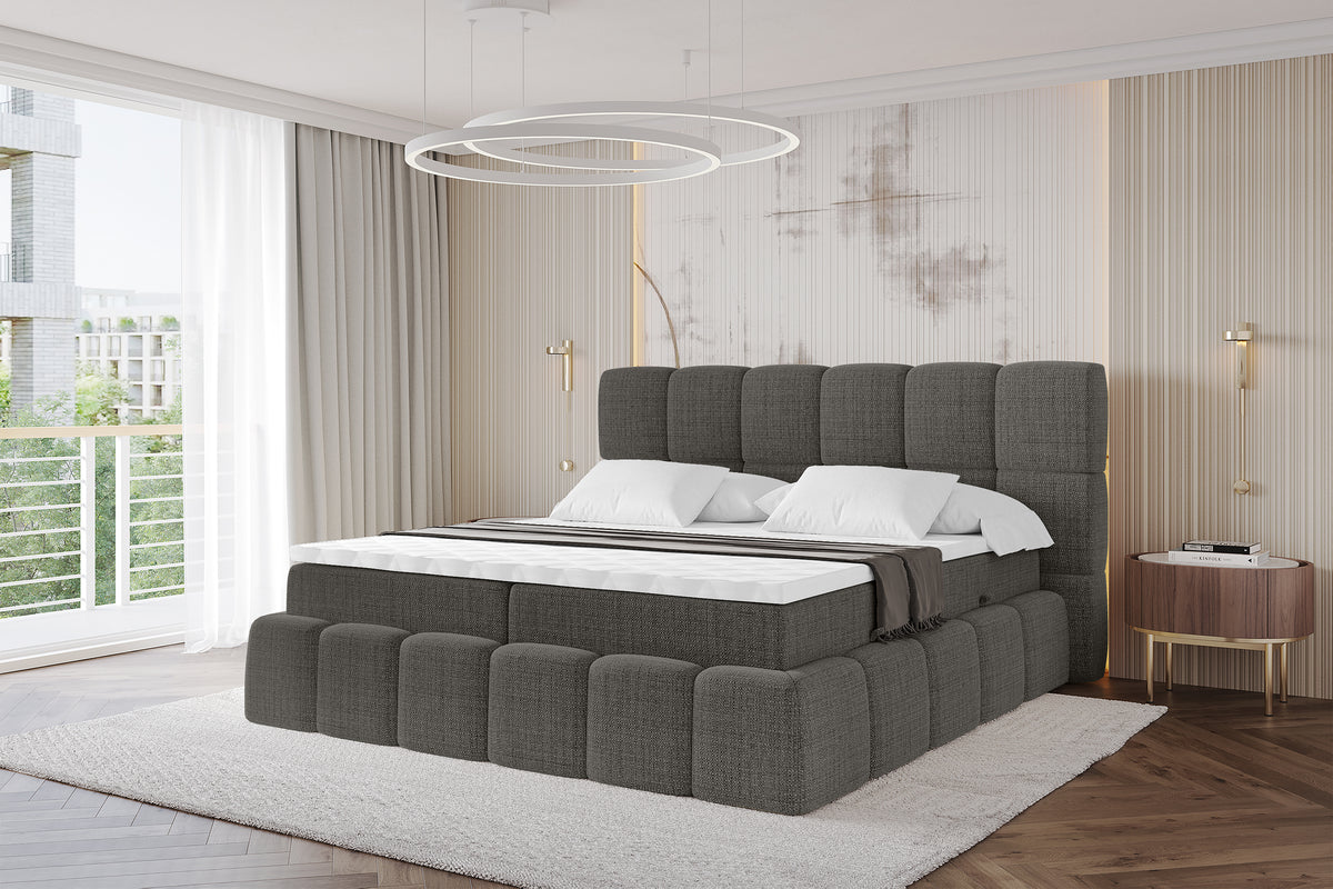 Łóżko boxspring AURI plecionka