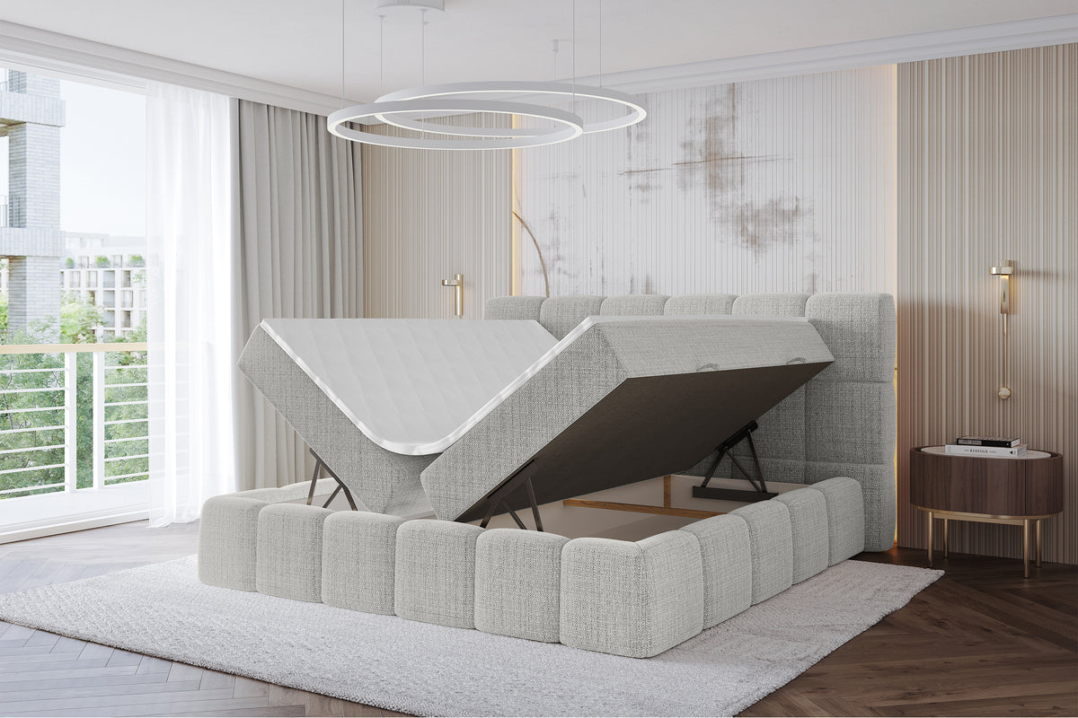 Łóżko boxspring AURI plecionka