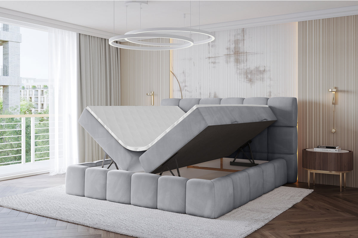 Łóżko boxspring AURI welur