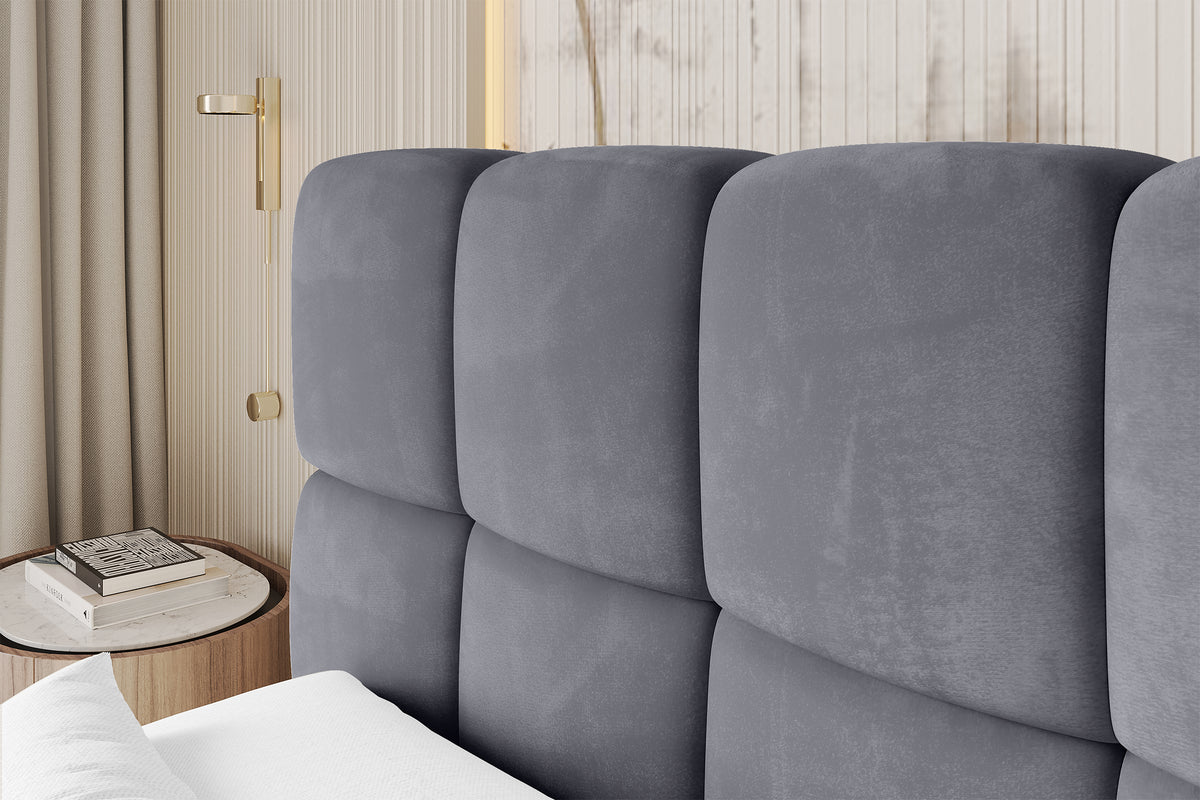 Łóżko boxspring AURI welur