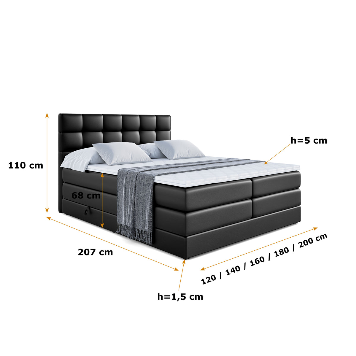 Boxspringbett APO KING Kunstleder