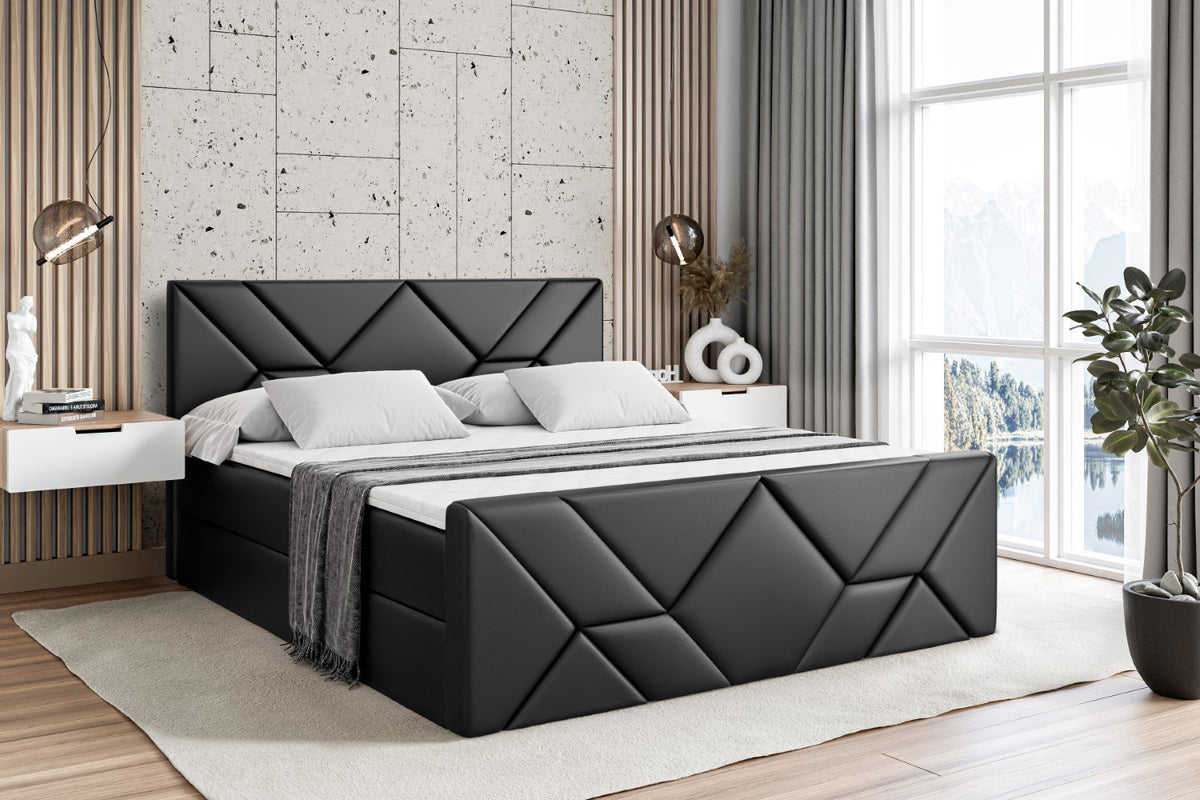 Łóżko boxspring BARWA-Z ekoskóra