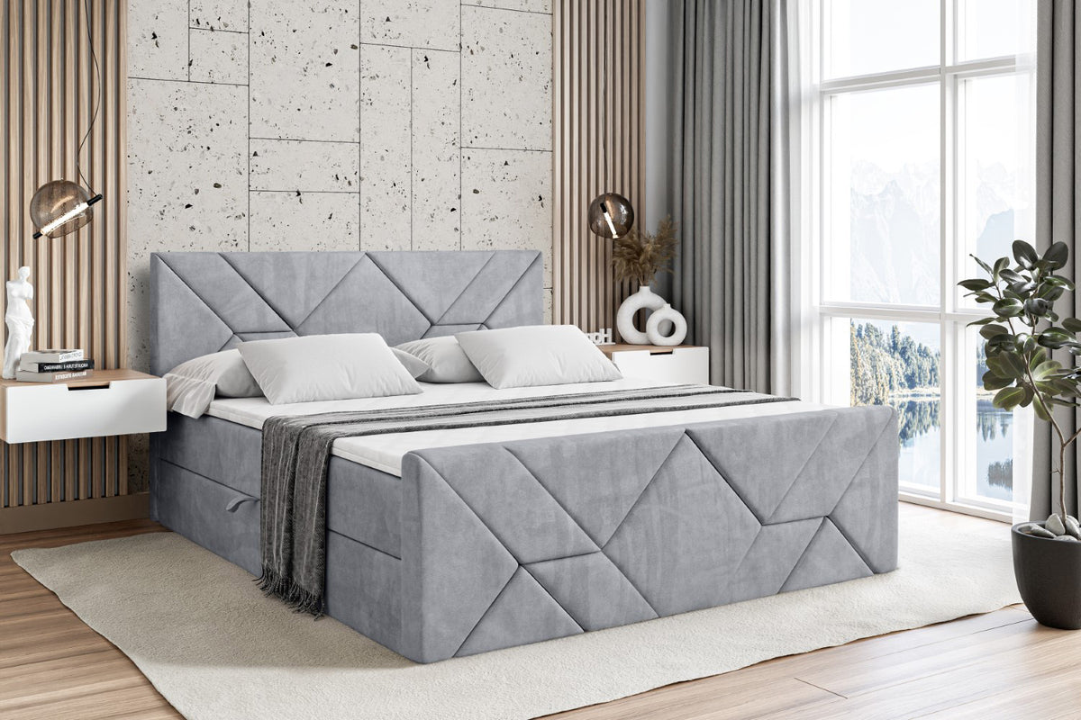 Łóżko boxspring BARWA-Z welur