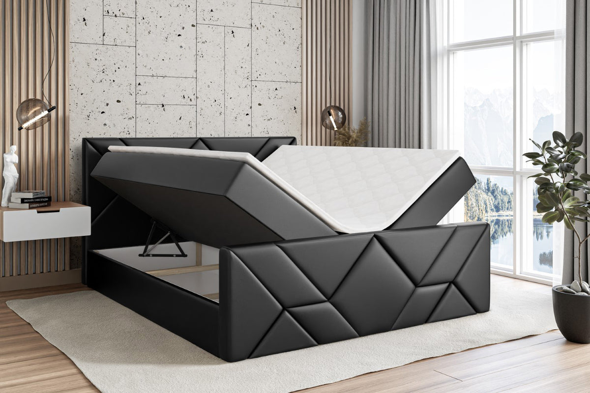 Łóżko boxspring BARWA-Z ekoskóra
