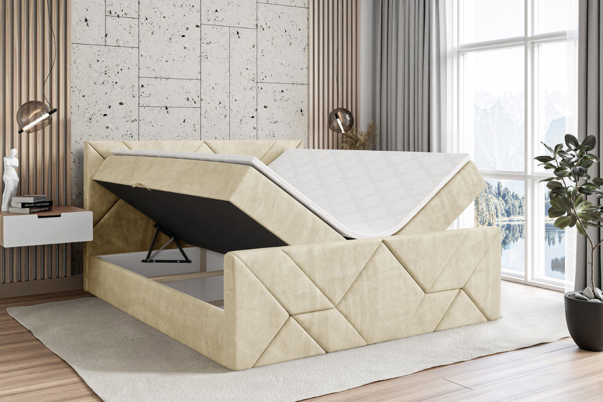 Łóżko boxspring BARWA-Z welur