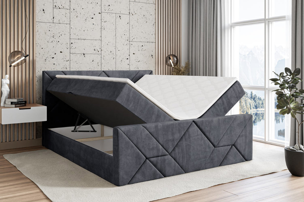 Łóżko boxspring BARWA-Z welur
