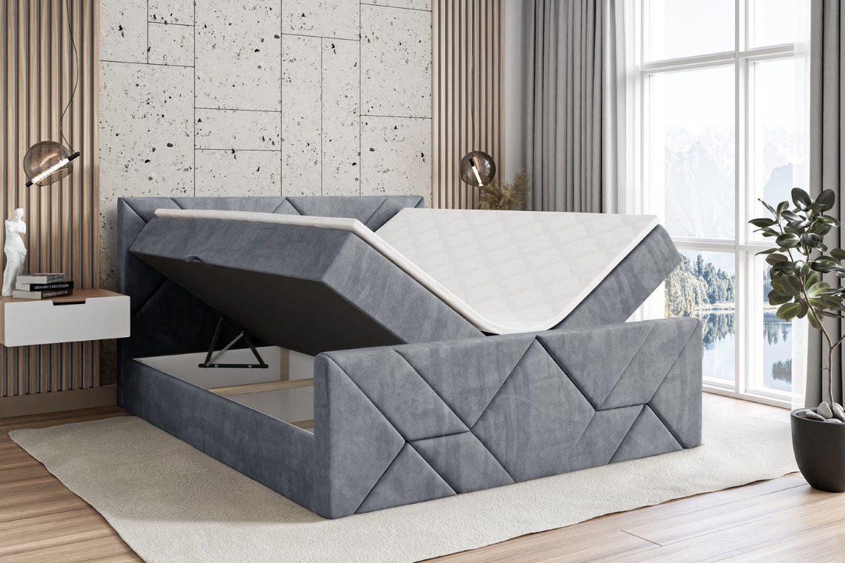 Łóżko boxspring BARWA-Z welur