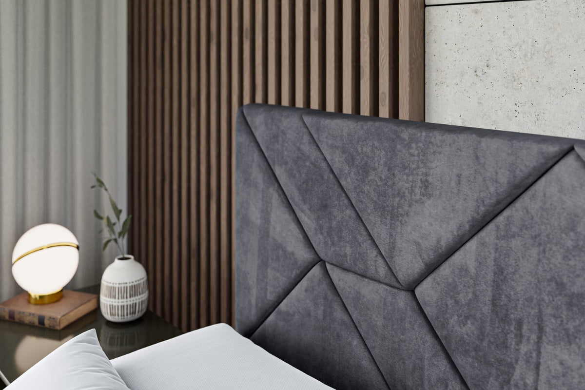 Łóżko boxspring BARWA-Z welur