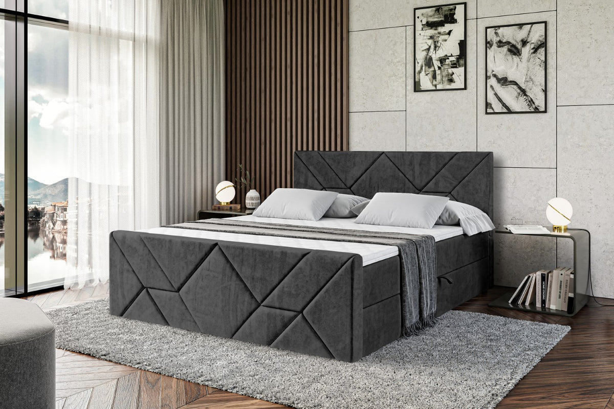 Łóżko boxspring BARWA-Z welur