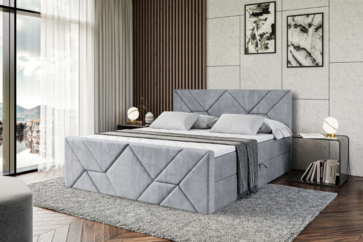 Łóżko boxspring BARWA-Z welur