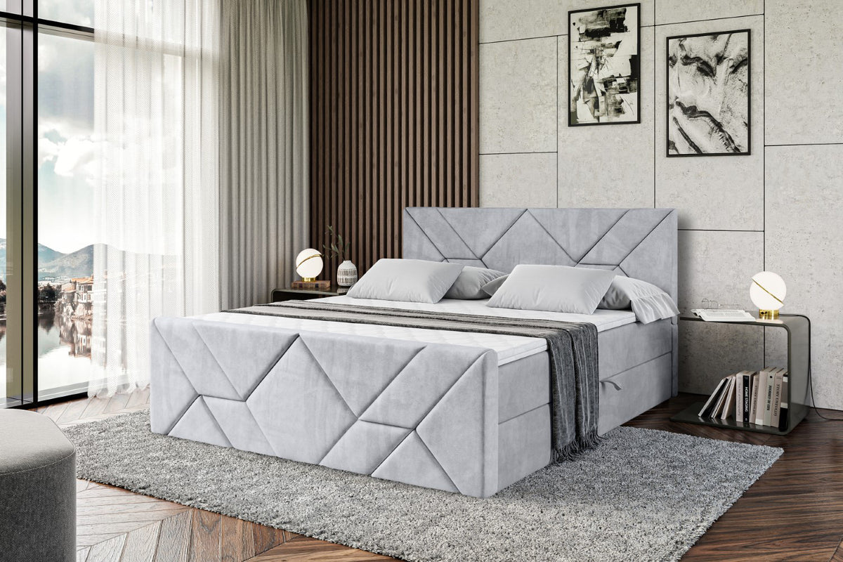 Łóżko boxspring BARWA-Z welur
