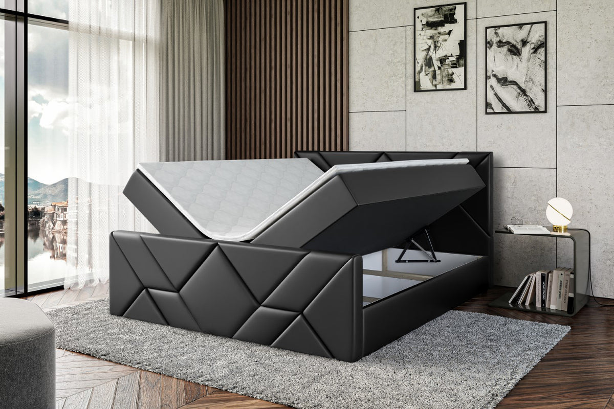 Łóżko boxspring BARWA-Z ekoskóra