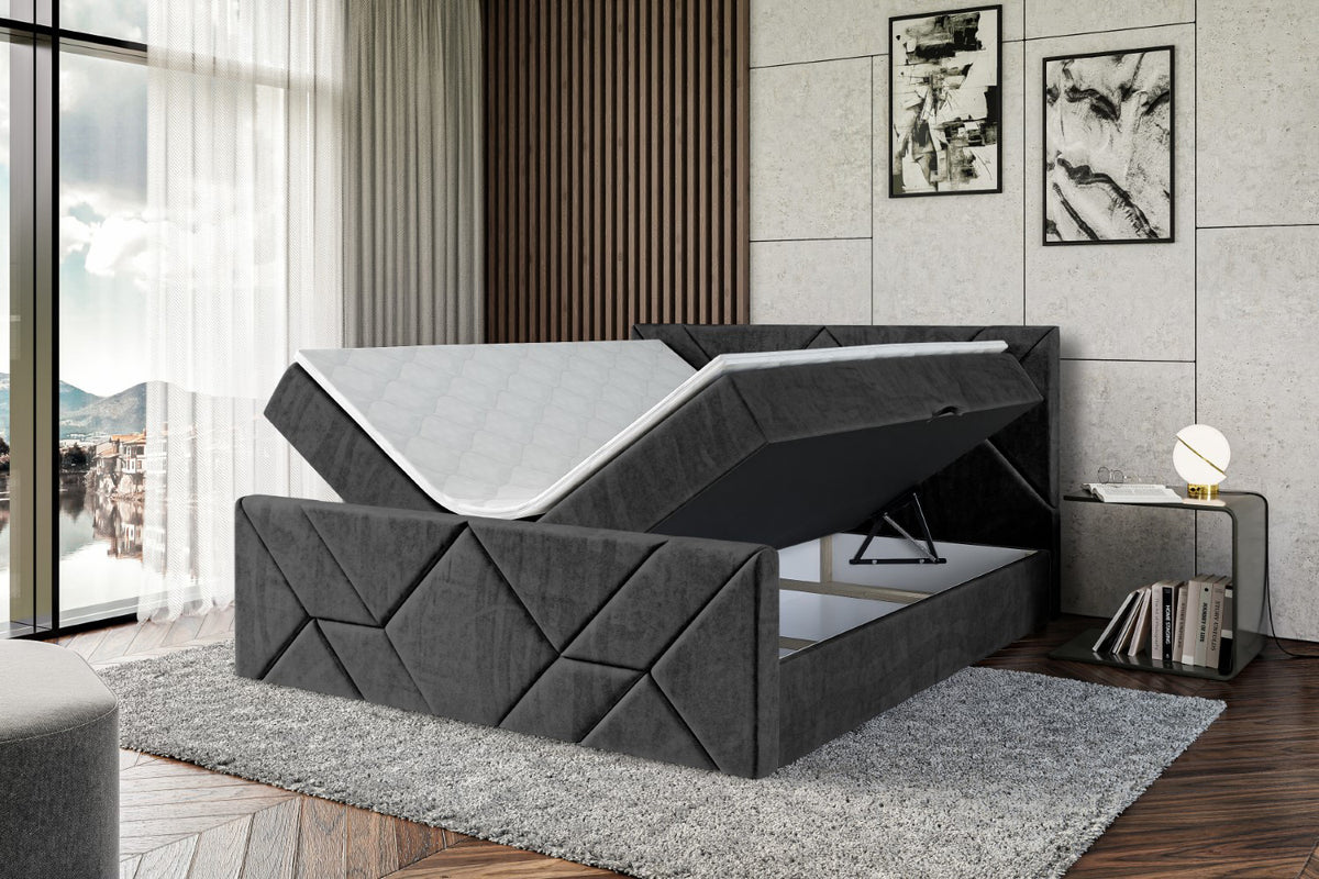 Łóżko boxspring BARWA-Z welur