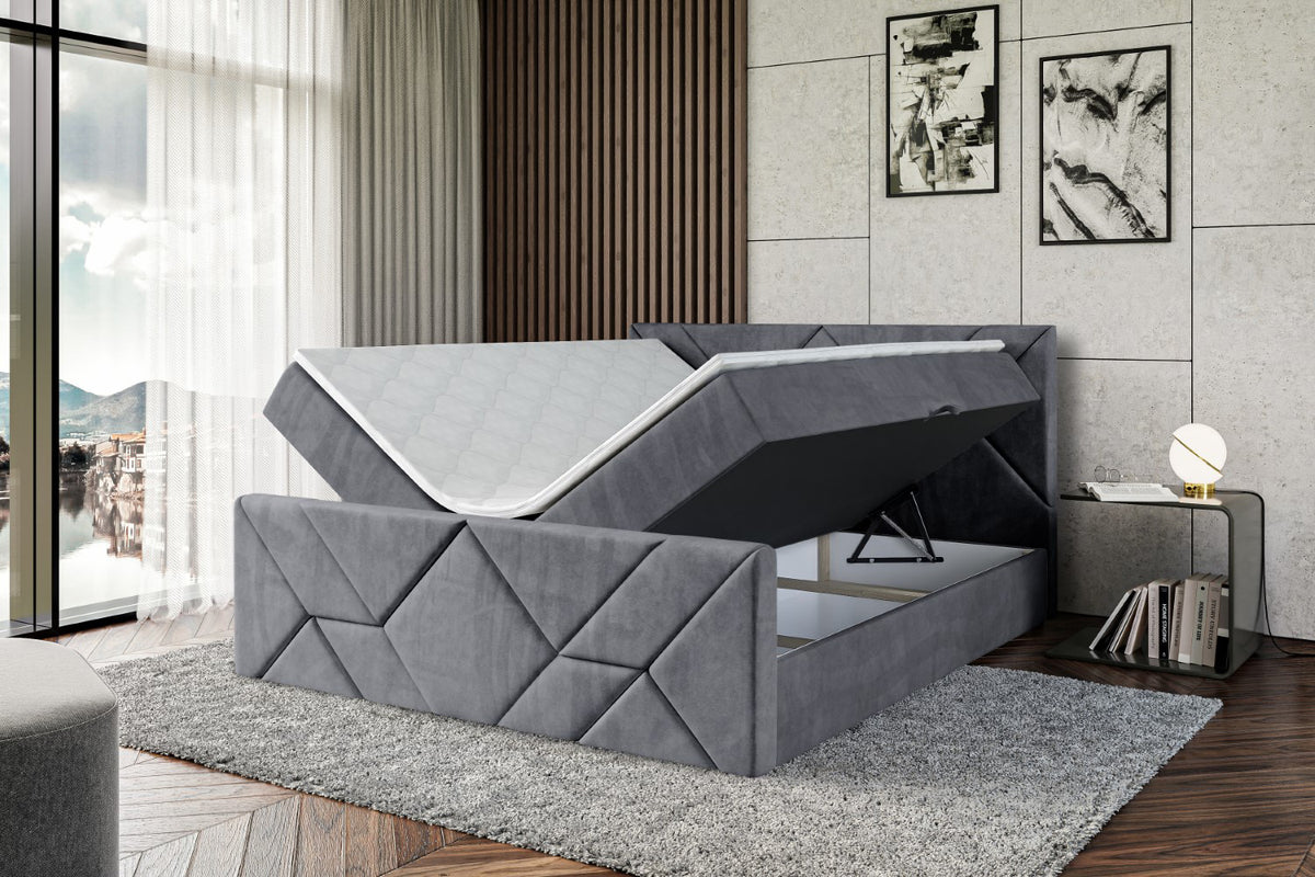 Łóżko boxspring BARWA-Z welur