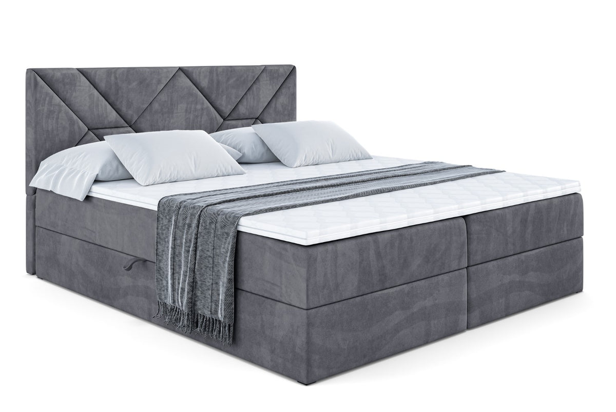 Łóżko boxspring BARWA welur