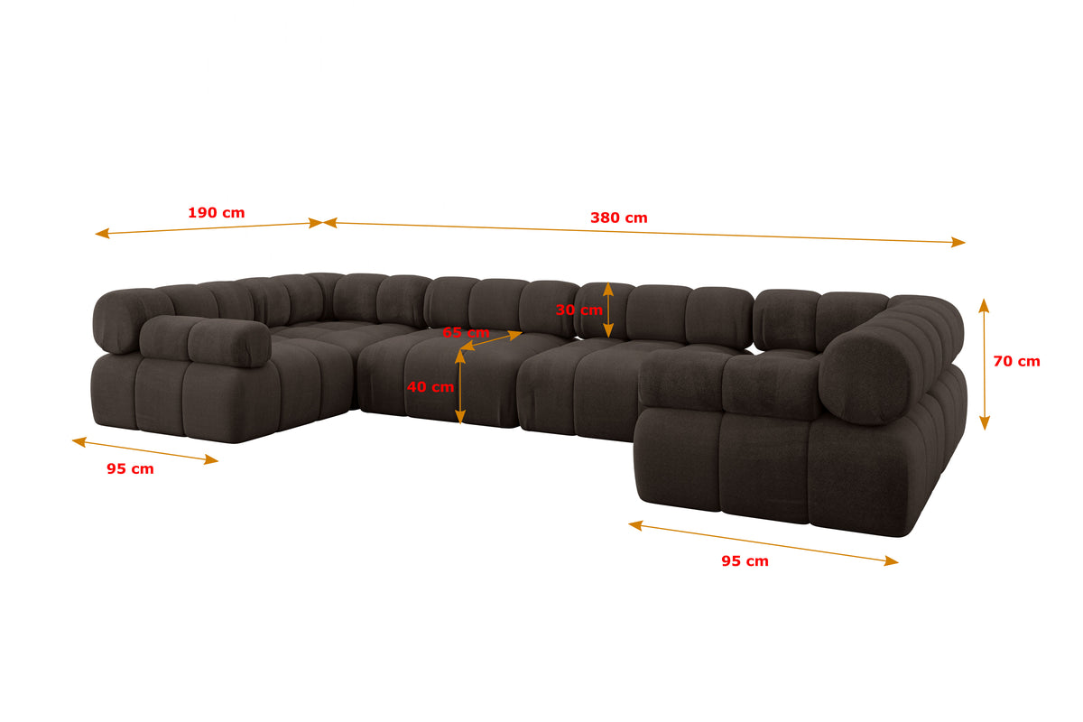 Wohnlandschaft BIRNO-U2 Samt