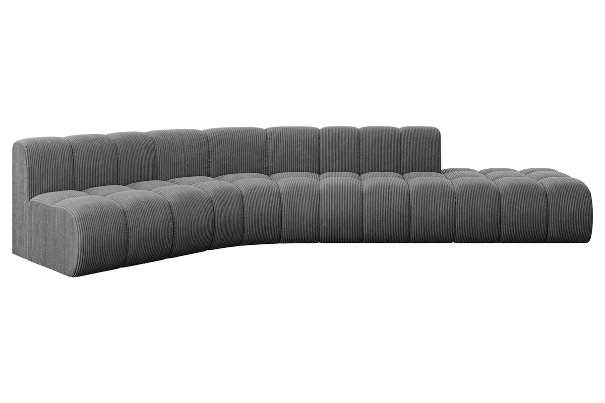 Ecksofa BRILO-L1 Cord, Dunkelgrau - Poso 115 / Universell / Ohne Schlaffunktion