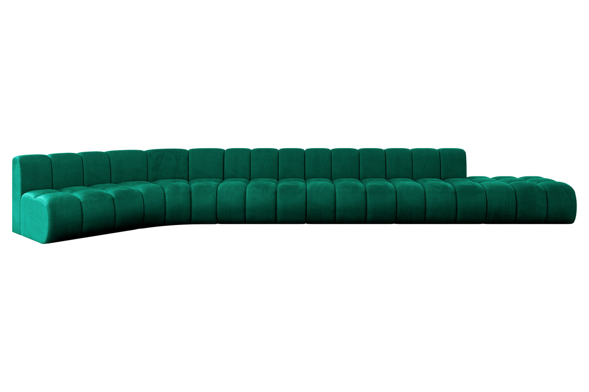 Ecksofa BRILO-L3 Samt, Grün - Monolith 37 / Universell / Ohne Schlaffunktion