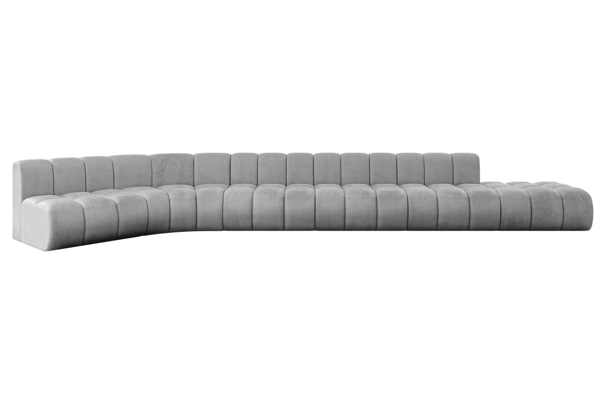 Ecksofa BRILO-L3 Samt, Grau - Monolith 84 / Universell / Ohne Schlaffunktion