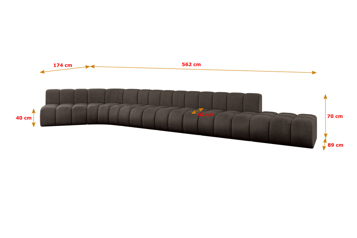 Ecksofa BRILO-L3 Samt