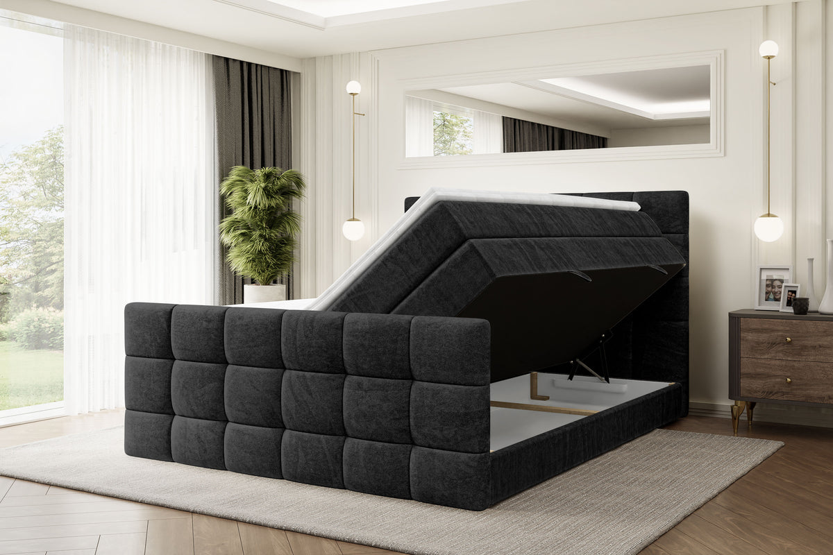 Łóżko kontynentalne BRUGO-Z KING welur