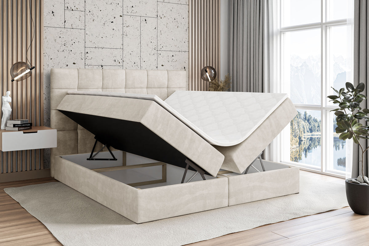Łóżko boxspring BRUGO welur