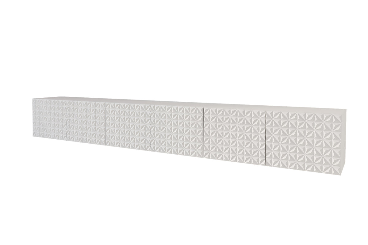 Szafka RTV VIRA, Biały / 300 cm / Wiszący