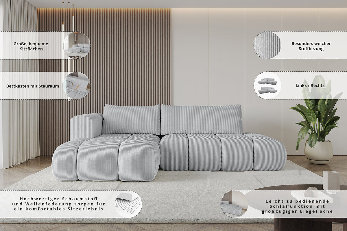 Ecksofa CLOUD-L Bouclé