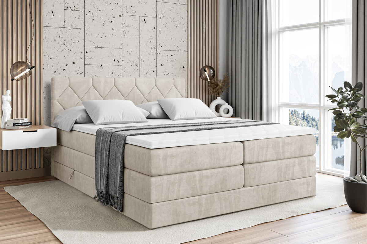 Boxspringbett CATOR KING Samt