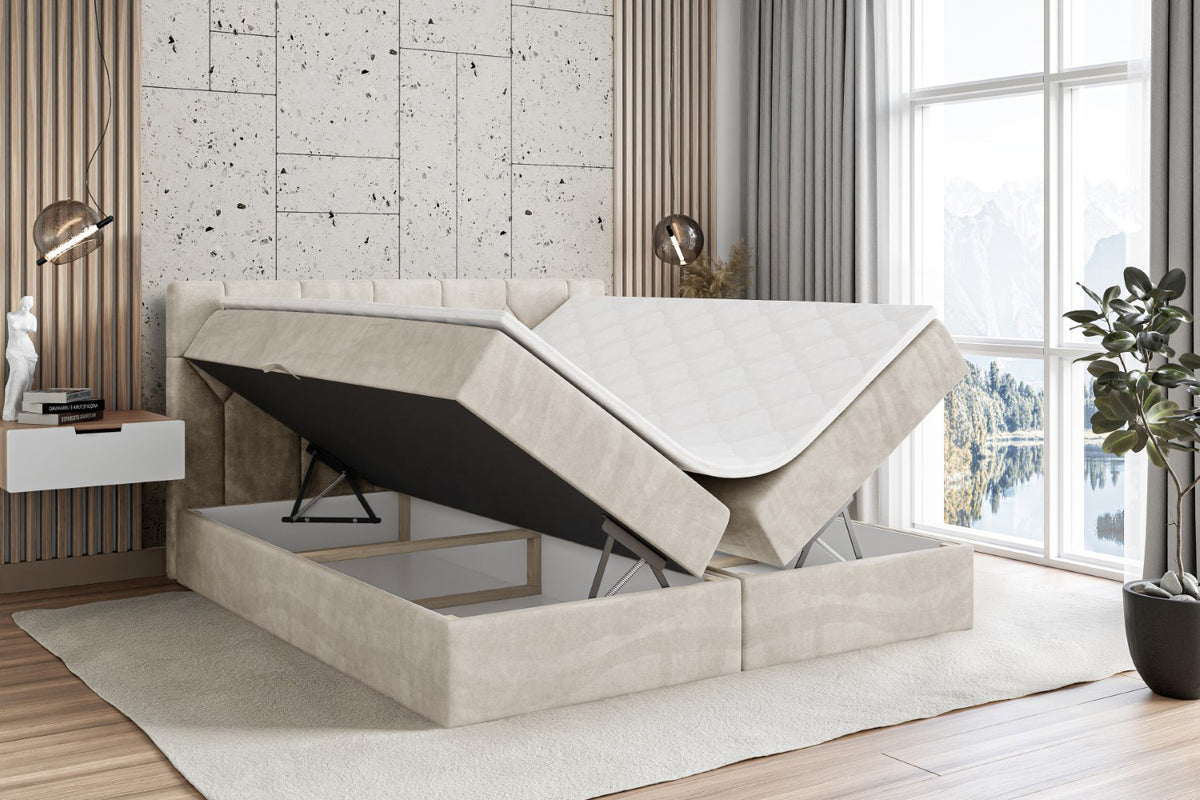 Łóżko boxspring CATOR welur
