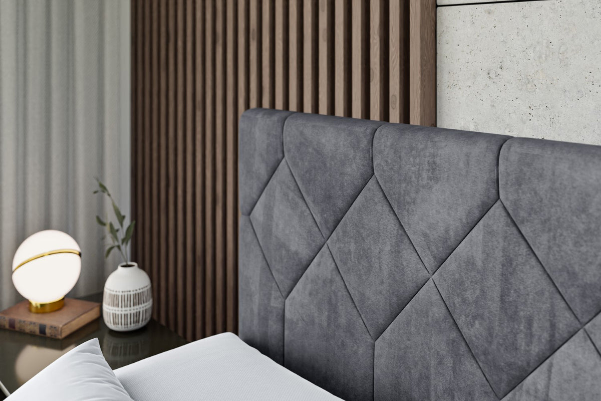 Łóżko boxspring CATOR welur