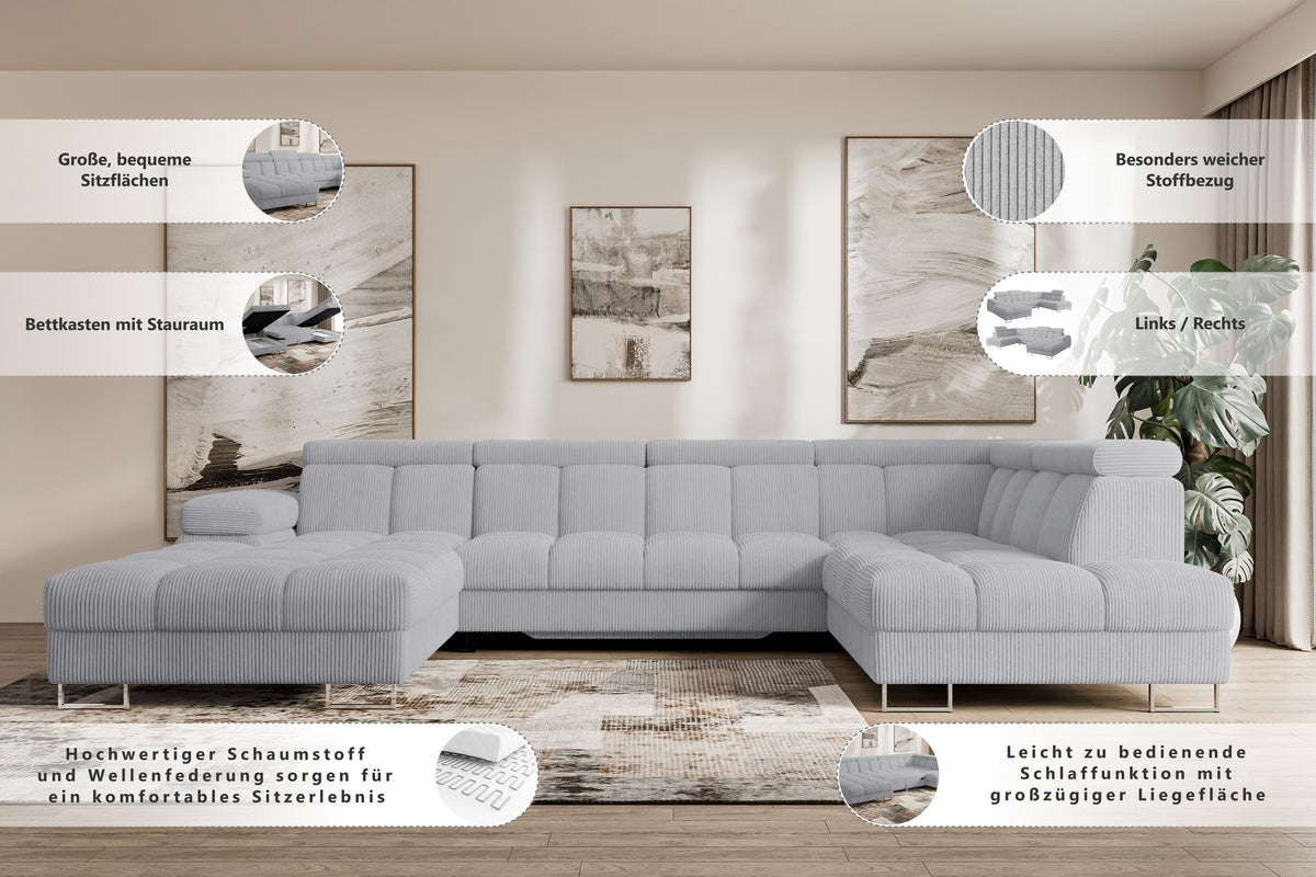 Wohnlandschaft COMA U Samt