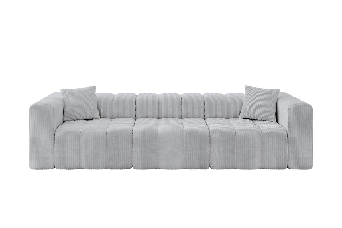 Sofa DONY-3 Cord, Grau - Poso 110