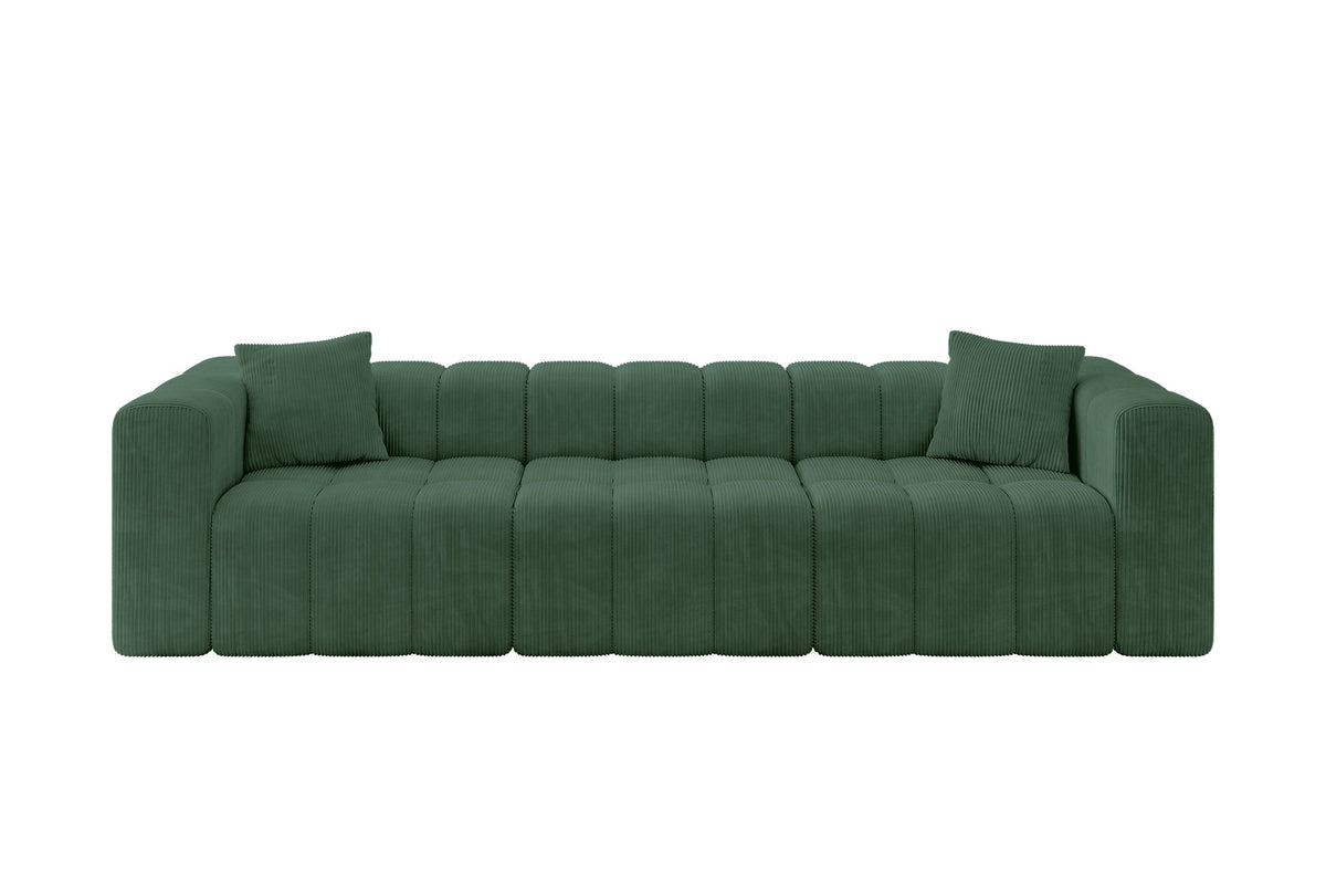 Sofa DONY-3 Cord, Grün - Poso 14