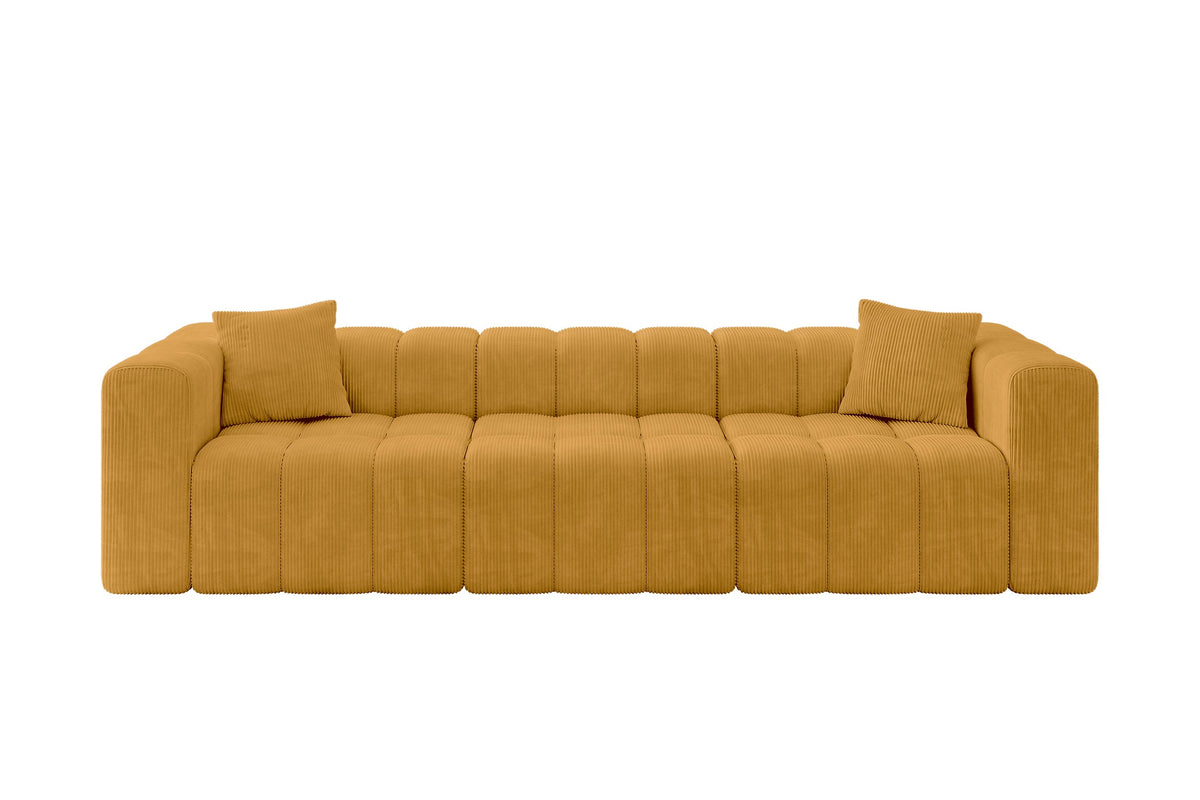Sofa DONY-3 Cord, Senfgelb - Poso 42