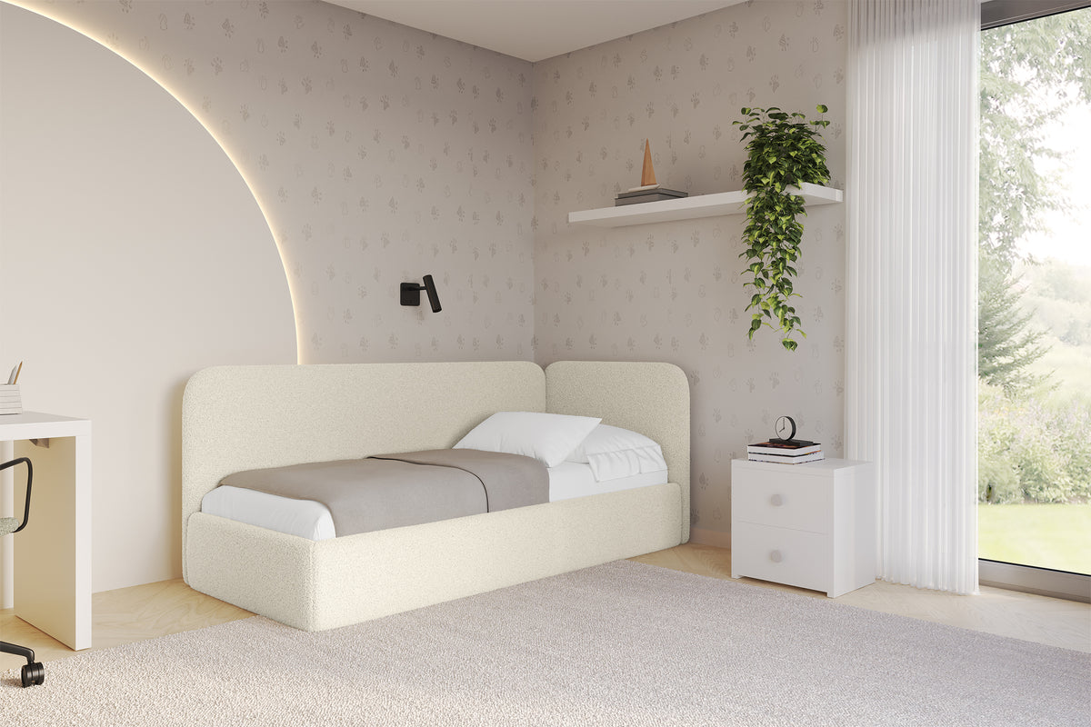 Jugendbett ELSY Bouclé Linksseitig