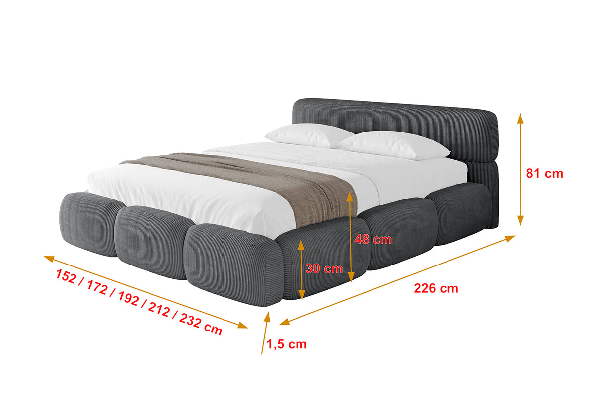 Łóżko tapicerowane ELVA-v1 sztruks
