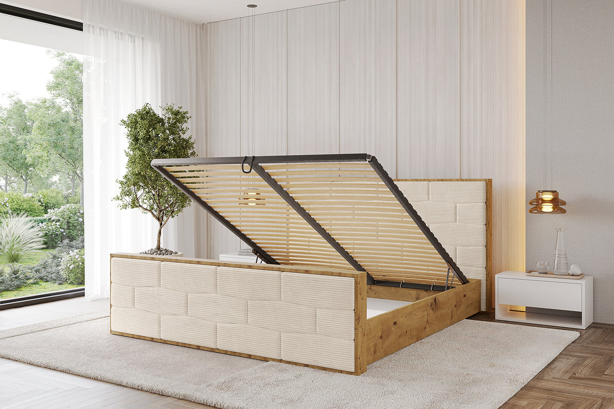 Łóżko tapicerowane ENZO8-Z sztruks
