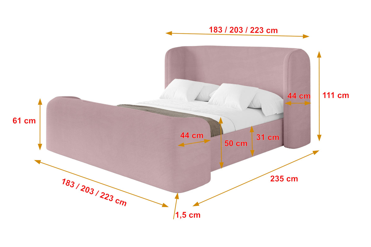 Łóżko tapicerowane ESTI-Z sztruks
