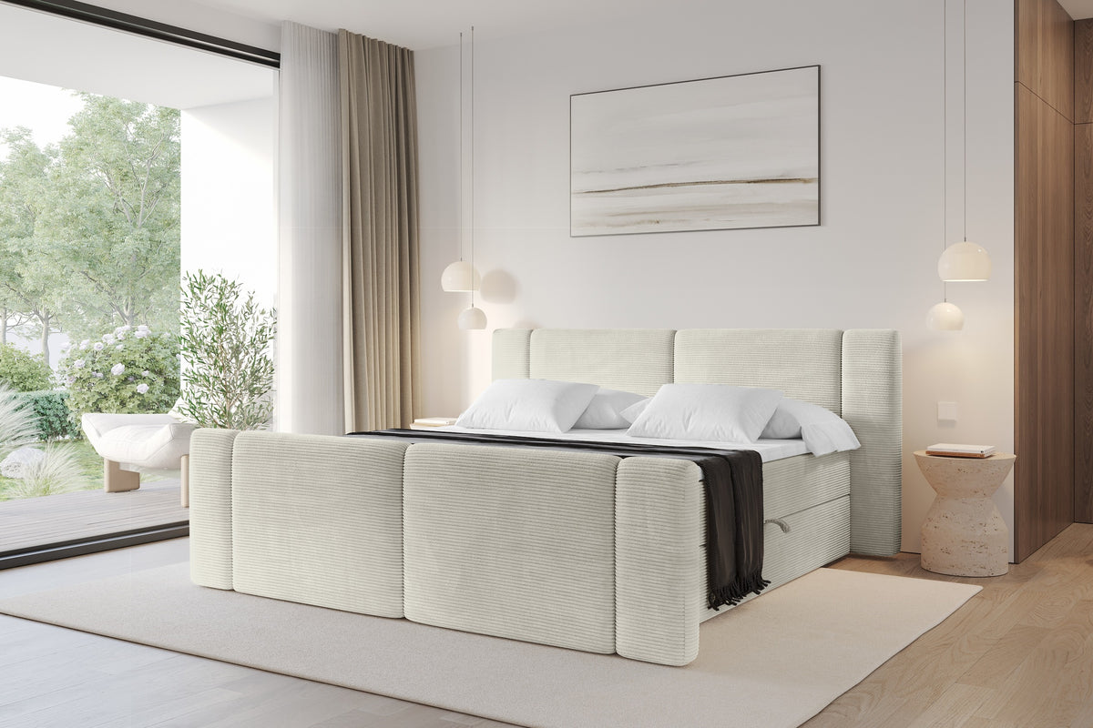 Łóżko boxspring EVON-Z sztruks