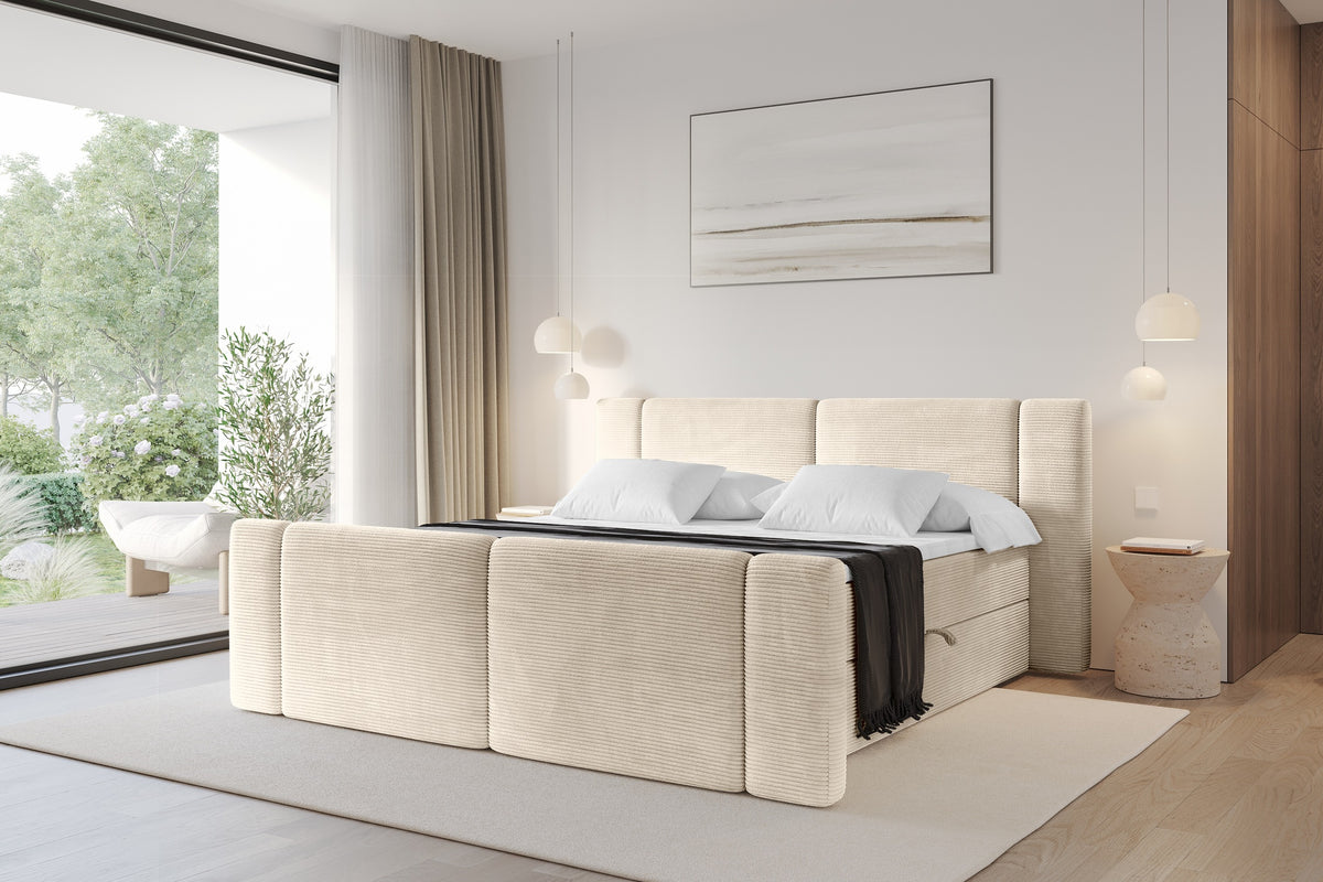 Łóżko boxspring EVON-Z sztruks