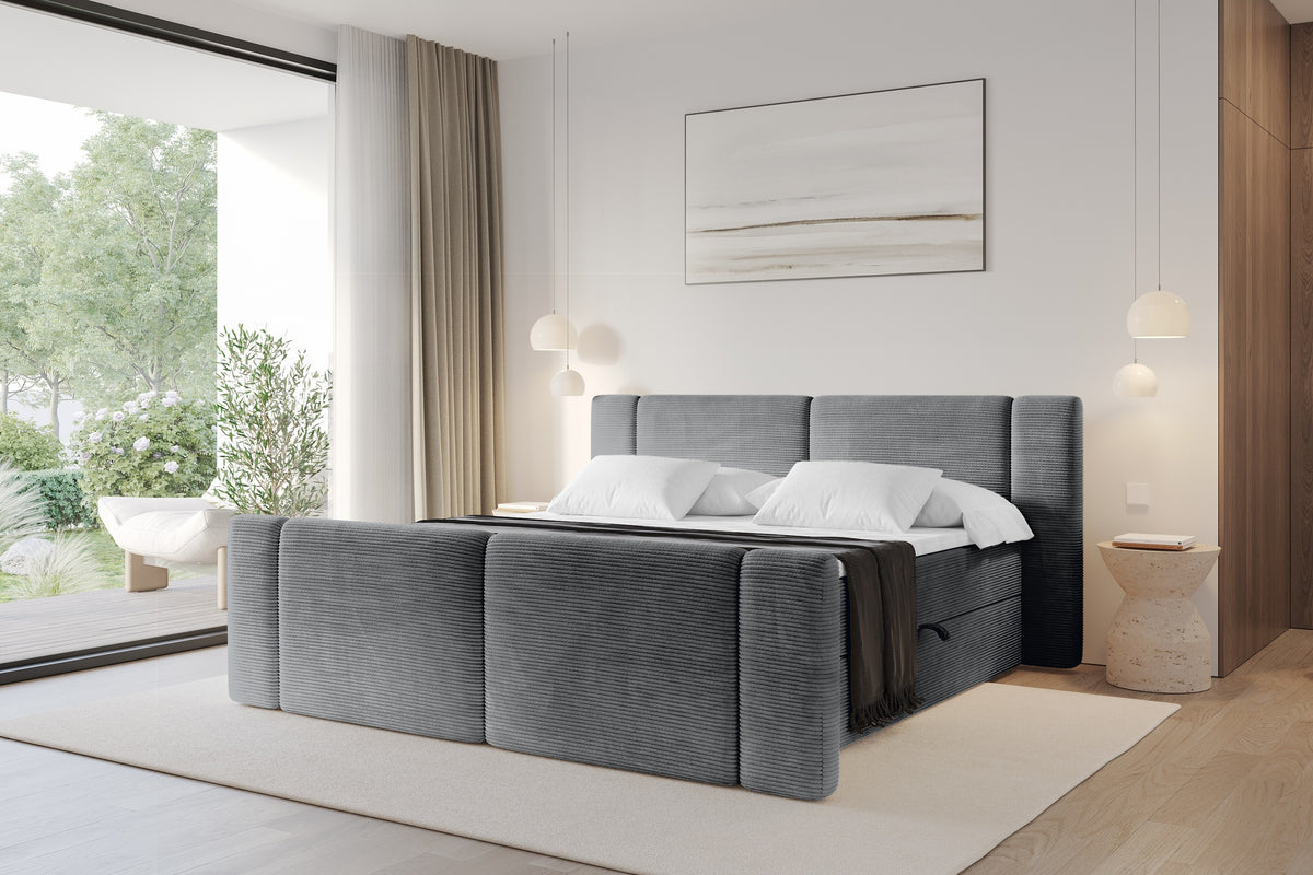 Łóżko boxspring EVON-Z sztruks