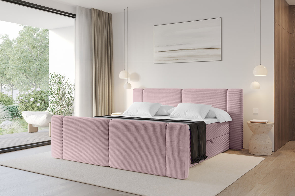Łóżko boxspring EVON-Z sztruks