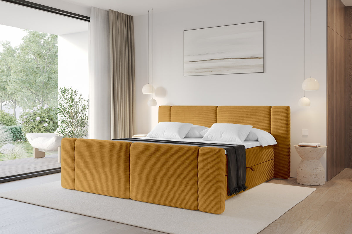 Łóżko boxspring EVON-Z sztruks