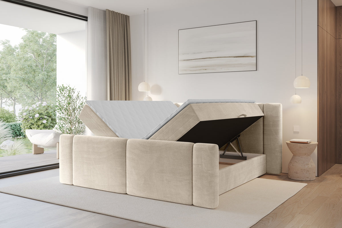Łóżko boxspring EVON-Z sztruks