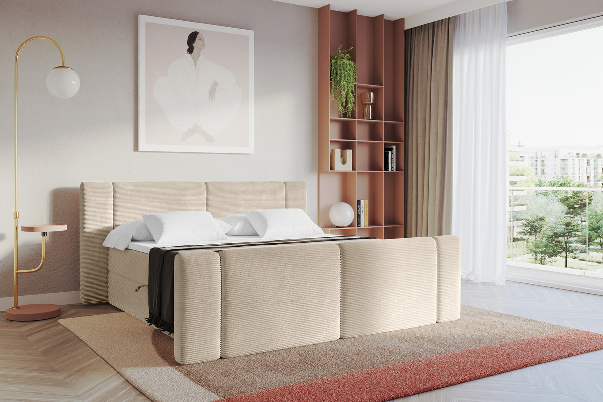 Łóżko boxspring EVON-Z sztruks