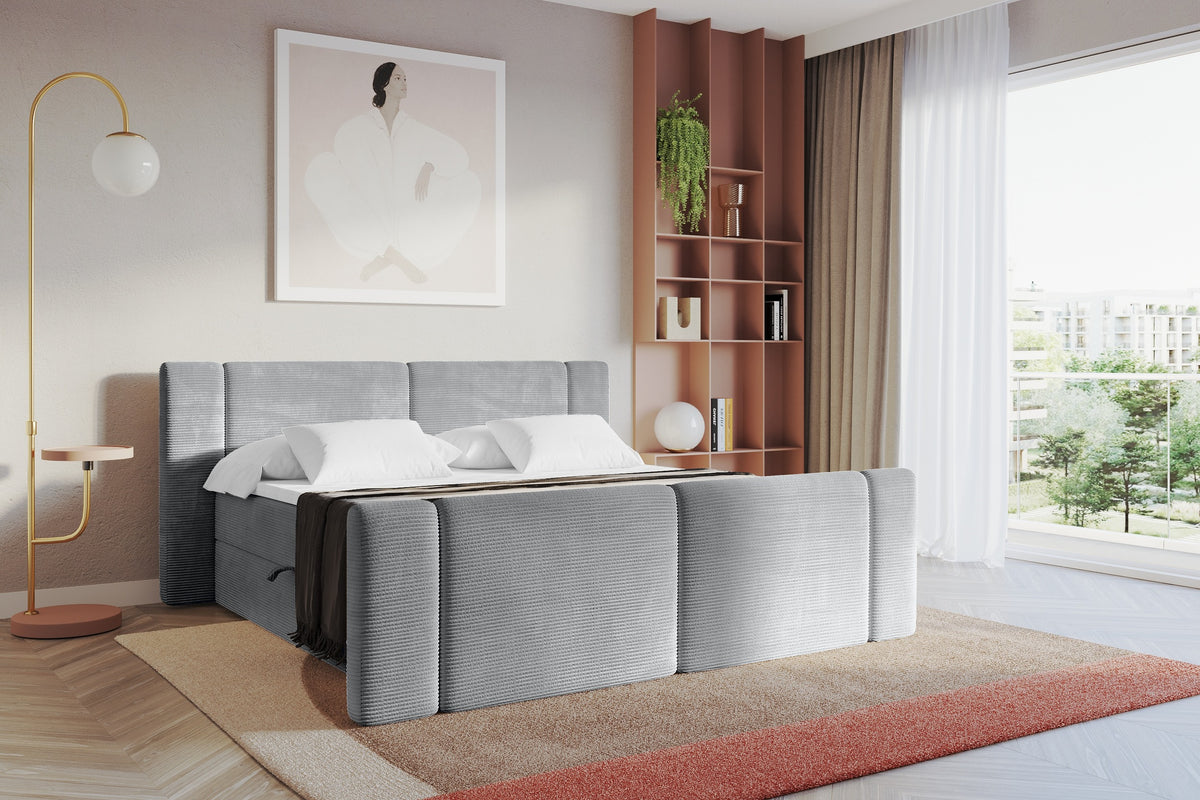 Łóżko boxspring EVON-Z sztruks